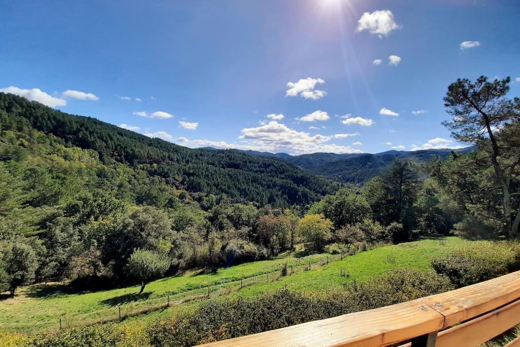Chalet 14 Pers Avec Vue Panoramique Et Piscine Chauffee Genolhac Buitenkant foto