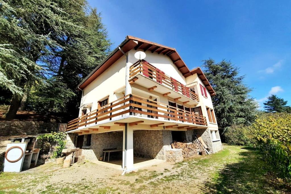 Chalet 14 Pers Avec Vue Panoramique Et Piscine Chauffee Genolhac Buitenkant foto