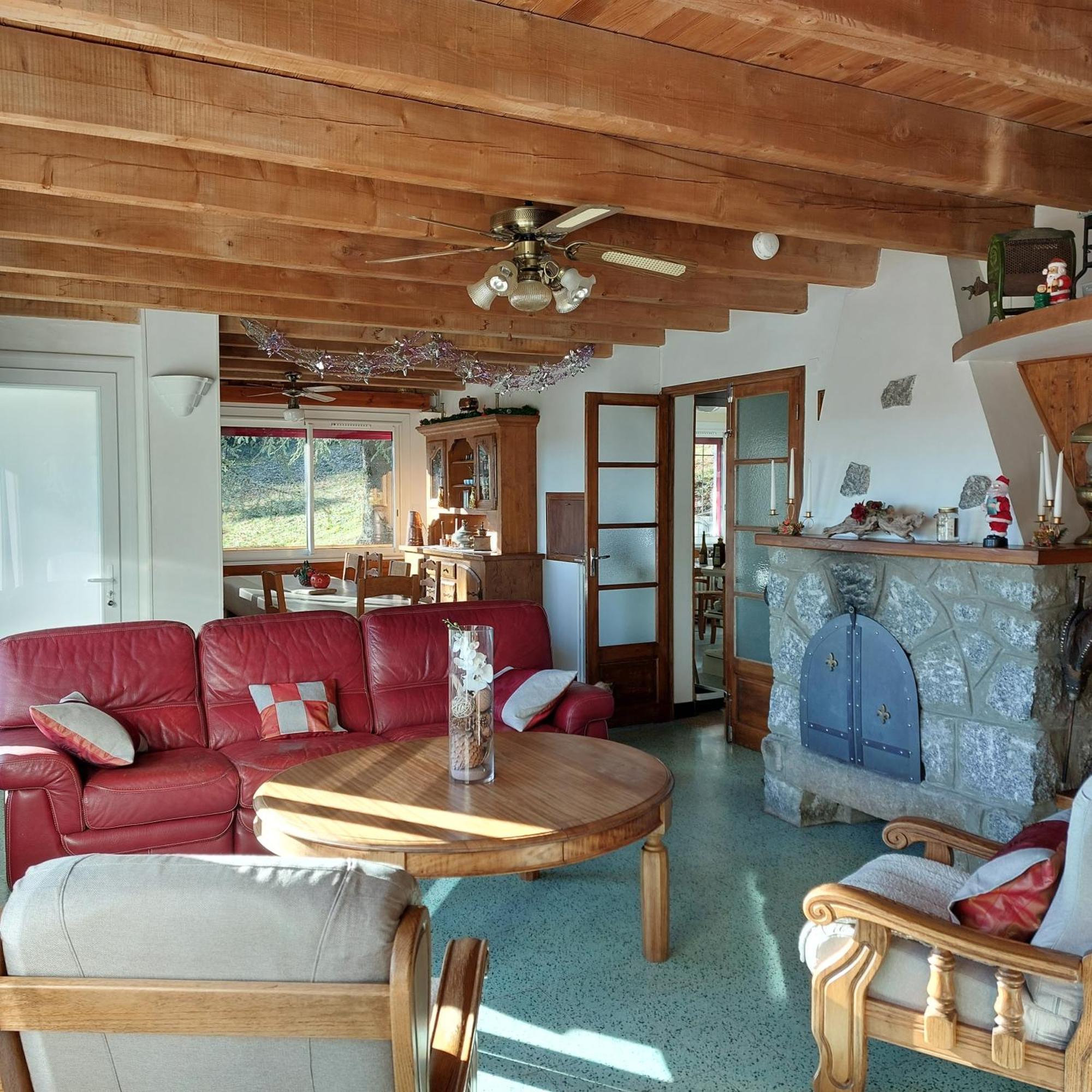 Chalet 14 Pers Avec Vue Panoramique Et Piscine Chauffee Genolhac Buitenkant foto